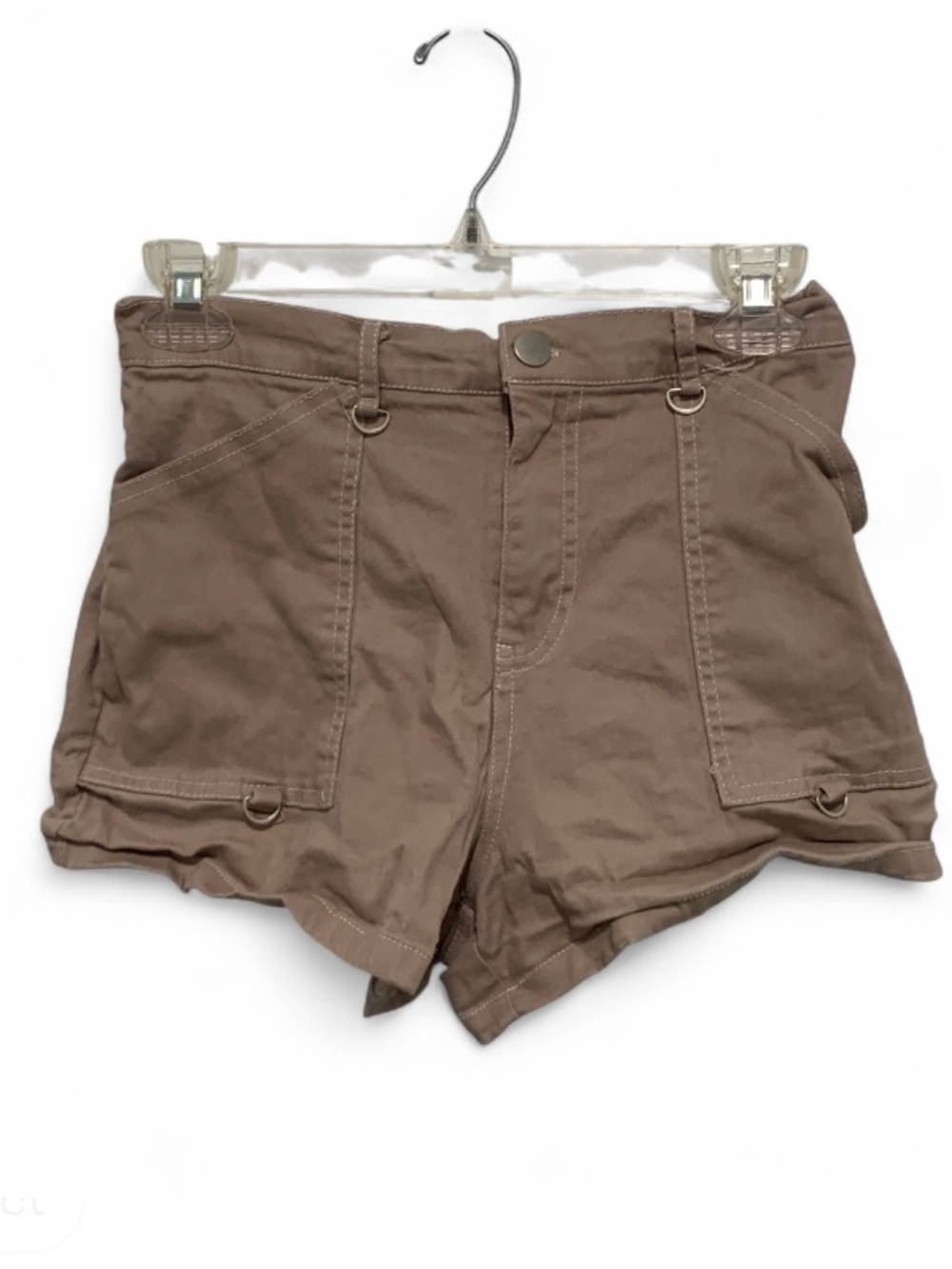 Rachel Paige High-Rise Tan Utility Shorts